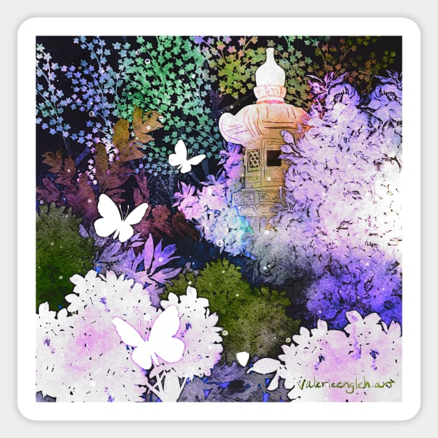 Mystical Forest Butterfly Shrine Sticker by venglehart